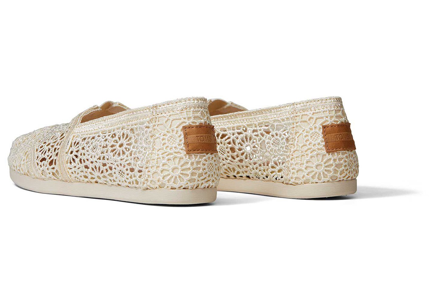 Toms Espadryle Damskie Beżowe - Alpargata Moroccan Crochet - 05PZRJVEX